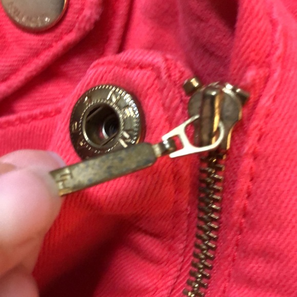 Tommy Hilfiger Red Denim Jacket RARE, Vintage - Picture 8 of 9